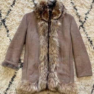 Vintage Genuine Leather Fur Coat